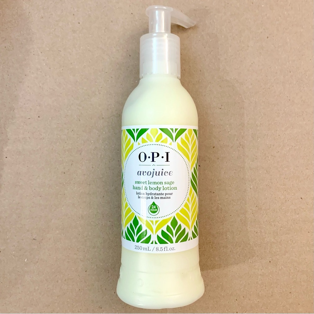 OPI Avojuice Sweet Lemon Sage Hand & Body Lotion 8.5 fl oz 250ml Pump NEW